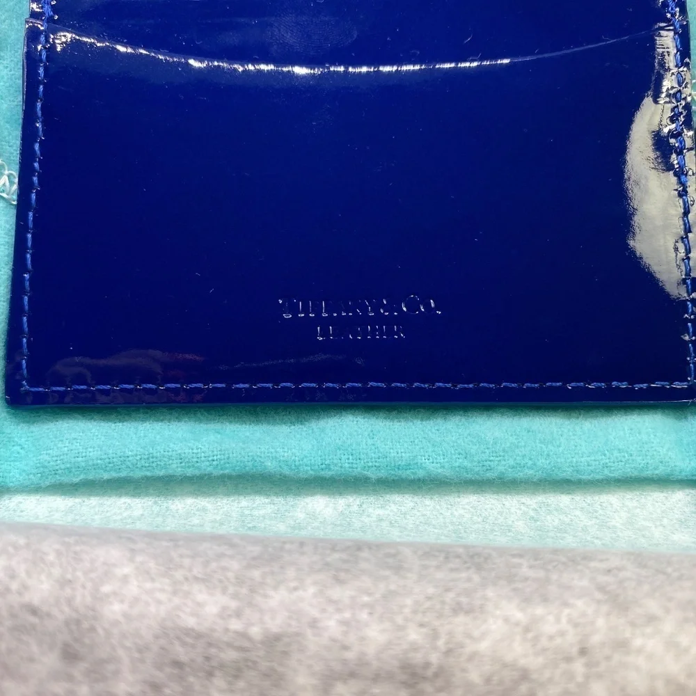 Tiffany & Co blue  Leather 1837 Card Case new with box